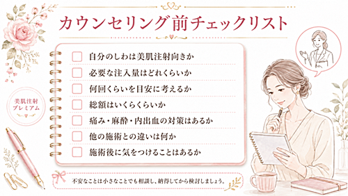 カウンセリング前チェックリスト